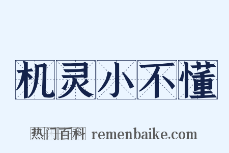 机灵小不懂是什么意思的图片